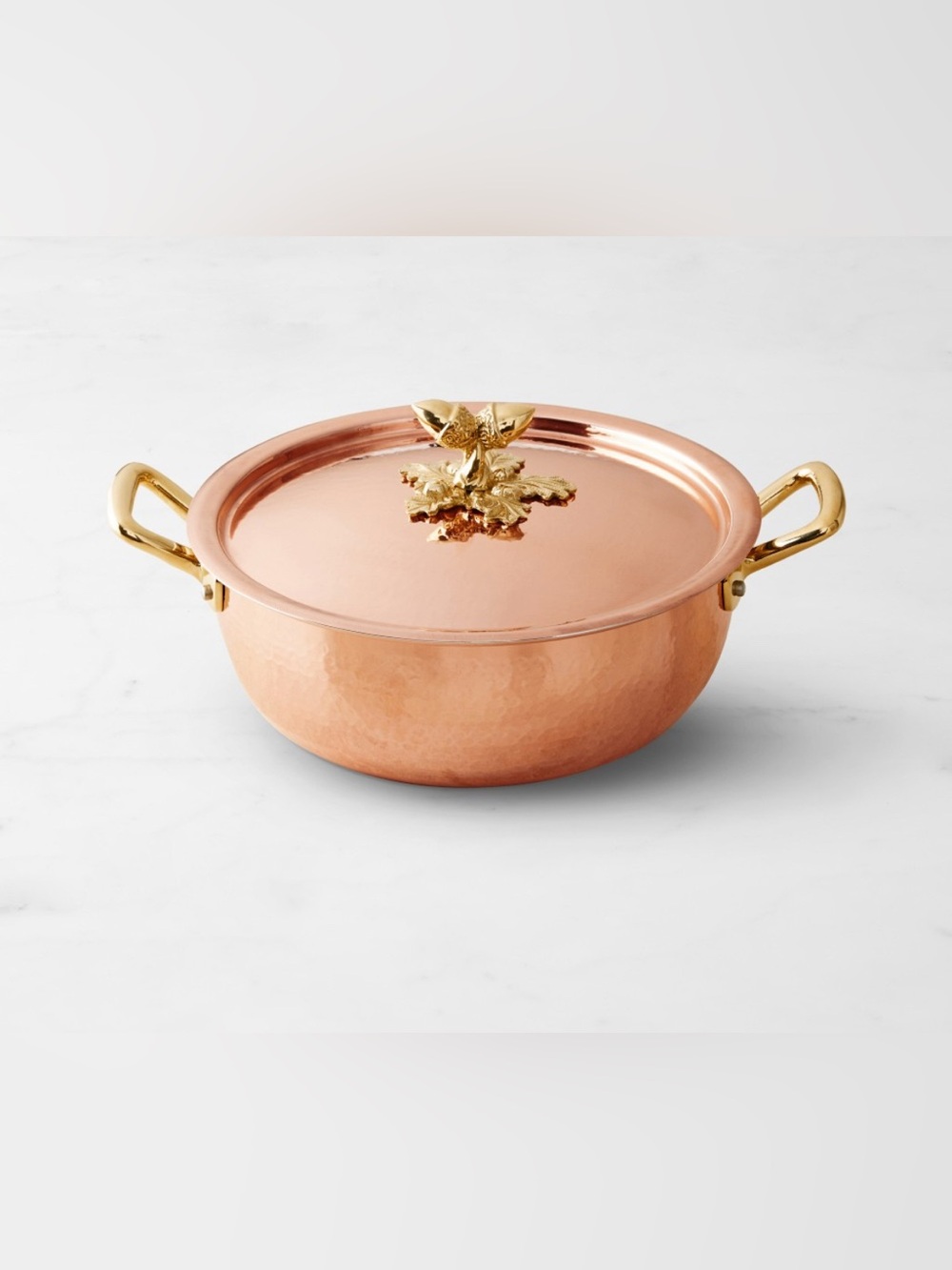RUFFONI HISTORIA HAMMERED COPPER
3 1/2 QT CHEF BRAISER W/ACORN LID *NWT $490.00